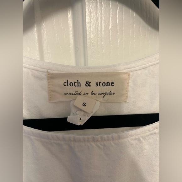 Anthropologie Cloth & Stone White Sleeveless Blouse with Buttons Size Small - Picture 4 of 7